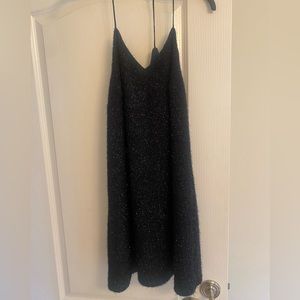 Navy blue a line cocktail dress Halston Heritage